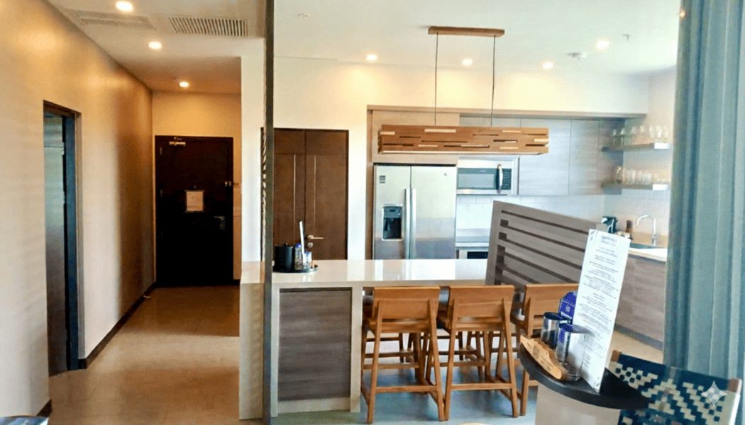 Kitchen area inside Botanika Resort condo included in Southern Costa Rica fishing packages
